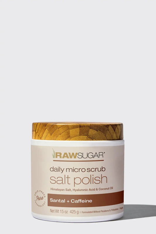 Daily Micro Scrub Salt Polish | Santal + Caffeine | 15 oz