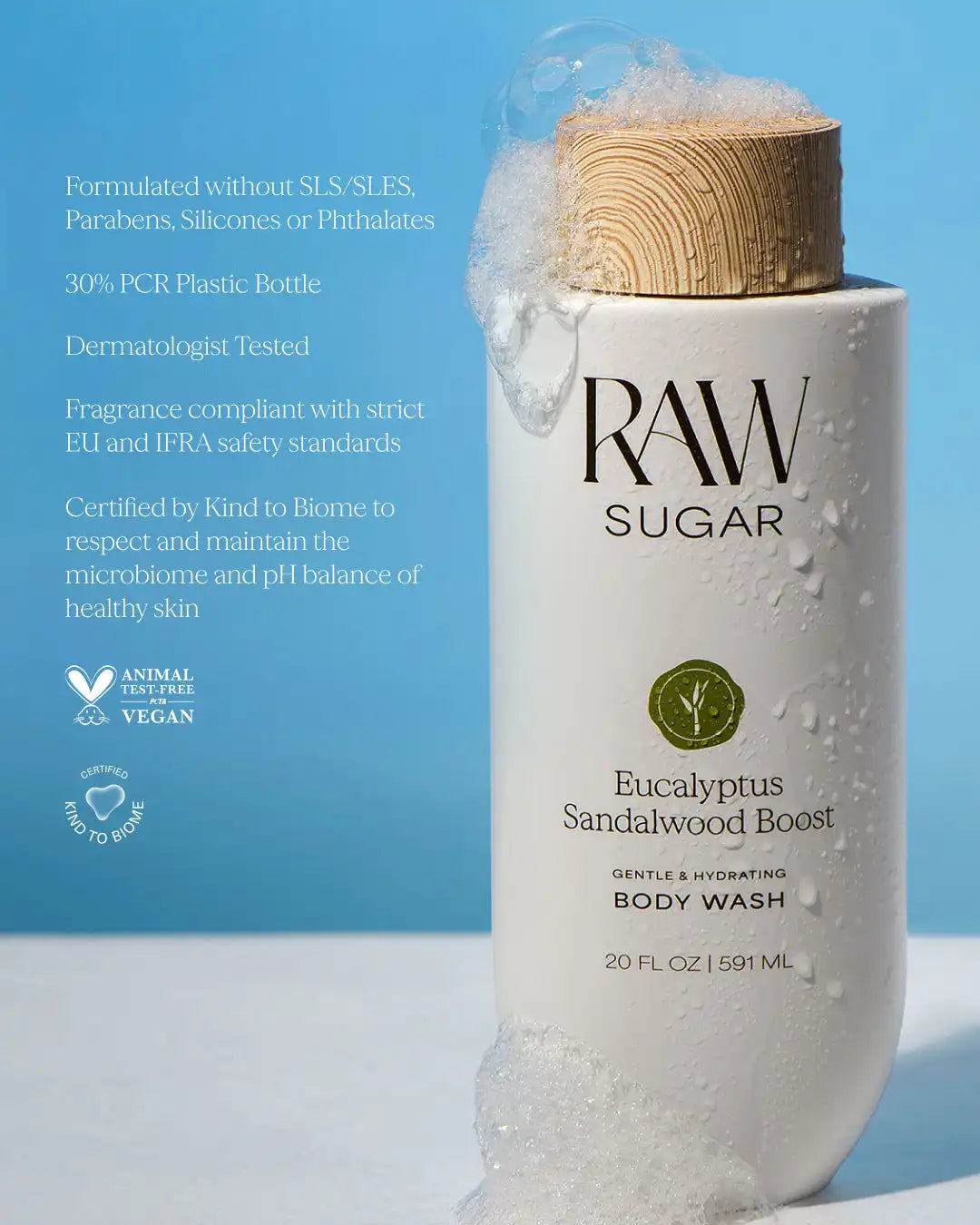 Eucalyptus Sandalwood Boost Body Wash | Eucalyptus + Sandalwood | 20 fl oz