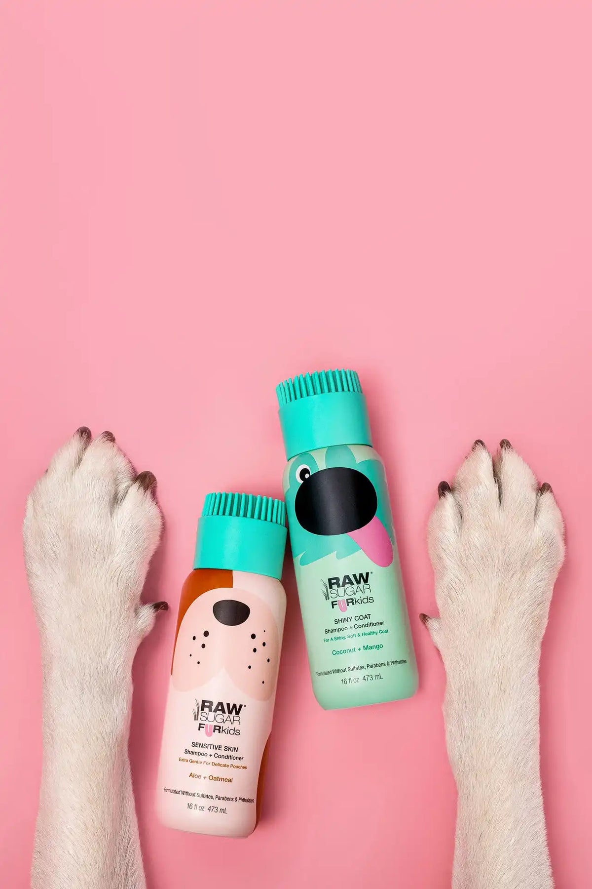 Fur Kids Sensitive Coat Shampoo + Conditioner | Aloe + Oatmeal | 16 oz