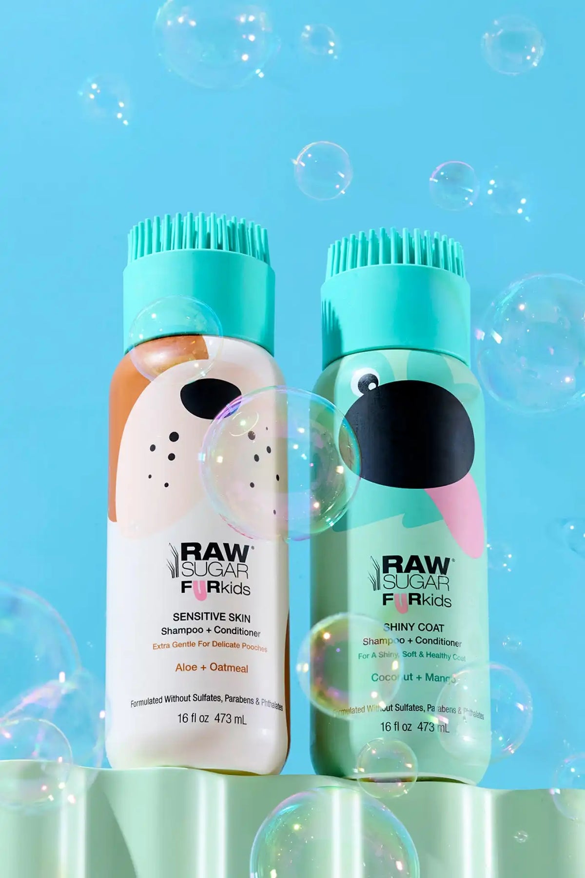 Fur Kids Sensitive Coat Shampoo + Conditioner | Aloe + Oatmeal | 16 oz