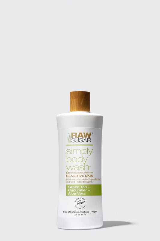 Simply Body Wash for Sensitive Skin | Green Tea + Cucumber + Aloe Vera | 3 fl oz
