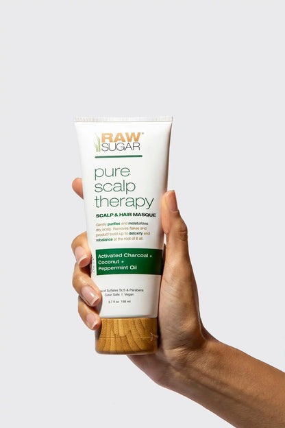 Pure Scalp Therapy - Scalp & Hair Masque | Activated Charcoal +  Coconut + Peppermint Oil | 6.7 oz