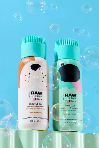 Fur Kids Shiny Coat Shampoo + Conditioner | Coconut + Mango | 16 oz
