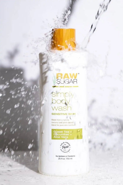 Simply Body Wash for Sensitive Skin | Green Tea + Cucumber + Aloe Vera | 3 fl oz