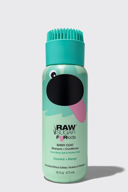 Fur Kids Shiny Coat Shampoo + Conditioner | Coconut + Mango | 16 oz