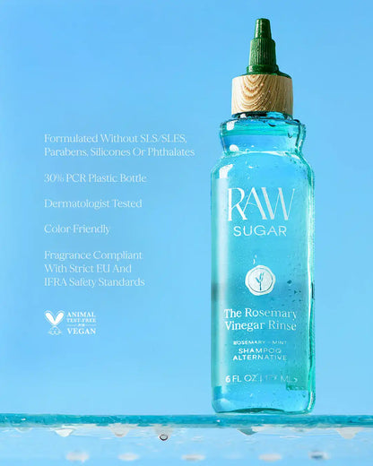 The Rosemary Vinegar Hair Rinse Shampoo Alternative | Rosemary + Mint | 6 fl oz