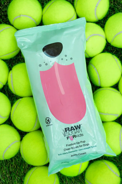 Fur Kids Freshen Up Pup Pet Wipes | Apple Cream | 60 ct