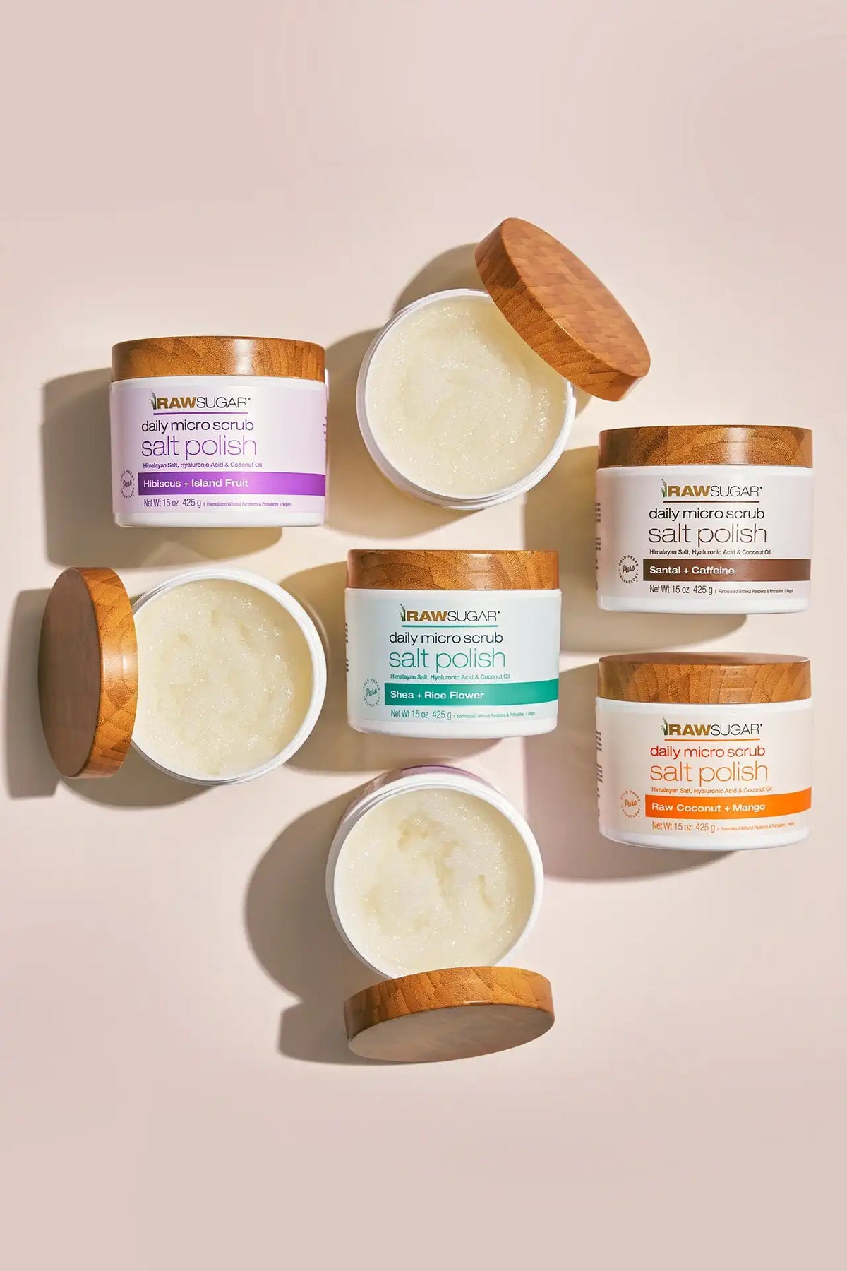 Daily Micro Scrub Salt Polish | Raw Coconut + Mango | 15 oz