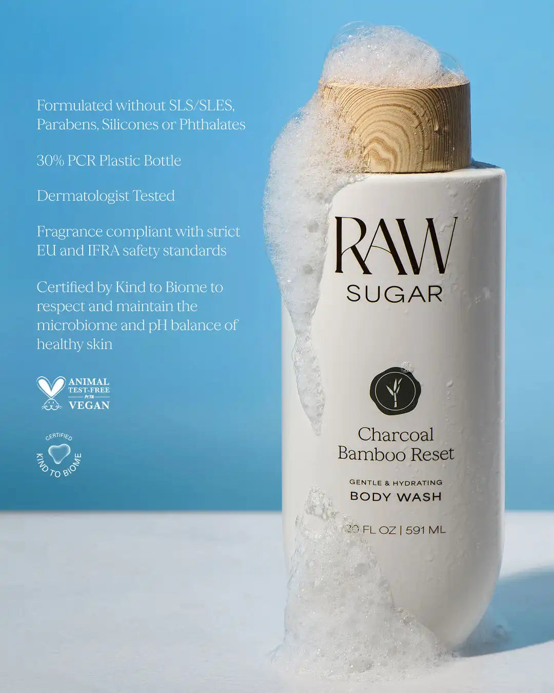 Charcoal Bamboo Reset Body Wash | Charcoal + Bamboo | 20 fl oz