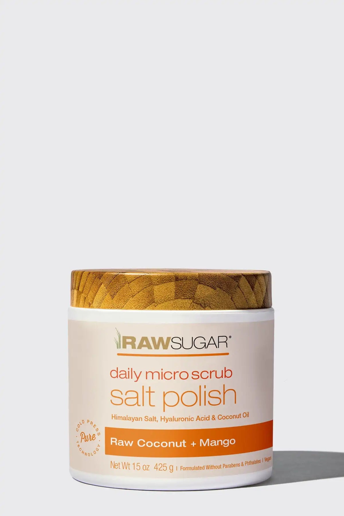 Daily Micro Scrub Salt Polish | Raw Coconut + Mango | 15 oz